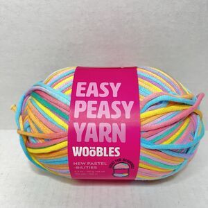 The Woobles Easy Peasy Yarn Crochet Knitting Pastel-bilities Rainbow Skein NEW